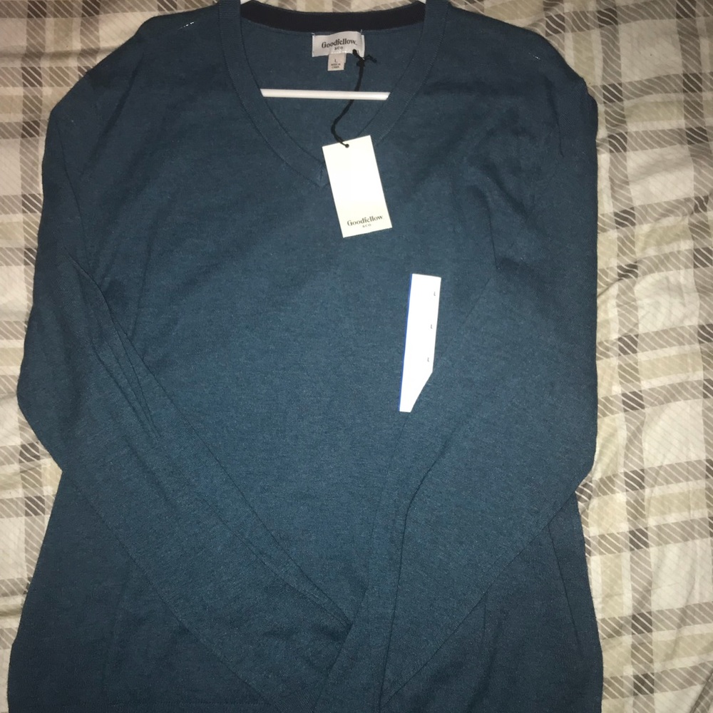 V neck Long Sleeve Pullover Sweater